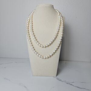 Vintage Fresh Water Pearl Necklace 18" Single Strand